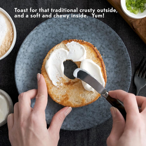 2 Packs (12 Toufayan Everything PreSliced Bagels Vegan, Kosher, Bagels Total), Soft Texture, Great for Breakfast