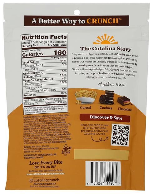 5.25 (Pack 6) Catalina Crunch Snack Mix, Honey Mustard, Kosher, Keto Friendly, Gluten Free, Ounce