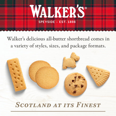 Walker’s All-Butter Mini Scottie Dog Shaped Shortbread - 51-Count Carton of Authentic Cookies from Scotland