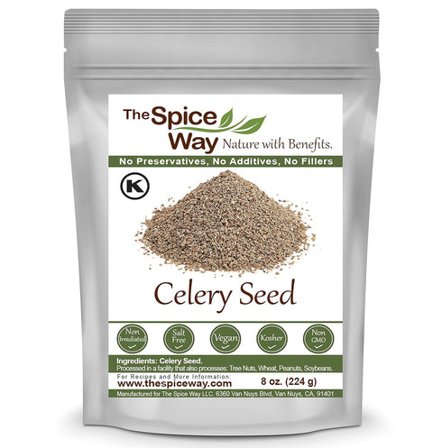The Spice Way Celery Seed, Premium Whole Seeds 8 oz