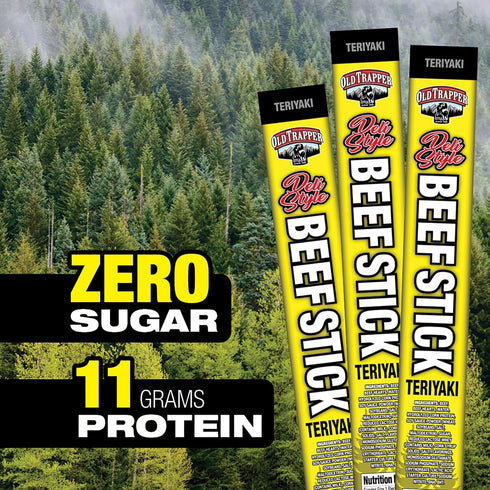 1.75-Ounce Packages, 10 (Pack 26) Old Trapper Deli-Style Sausage Sticks, Teriyaki Flavor, Individually Wrapped Grams