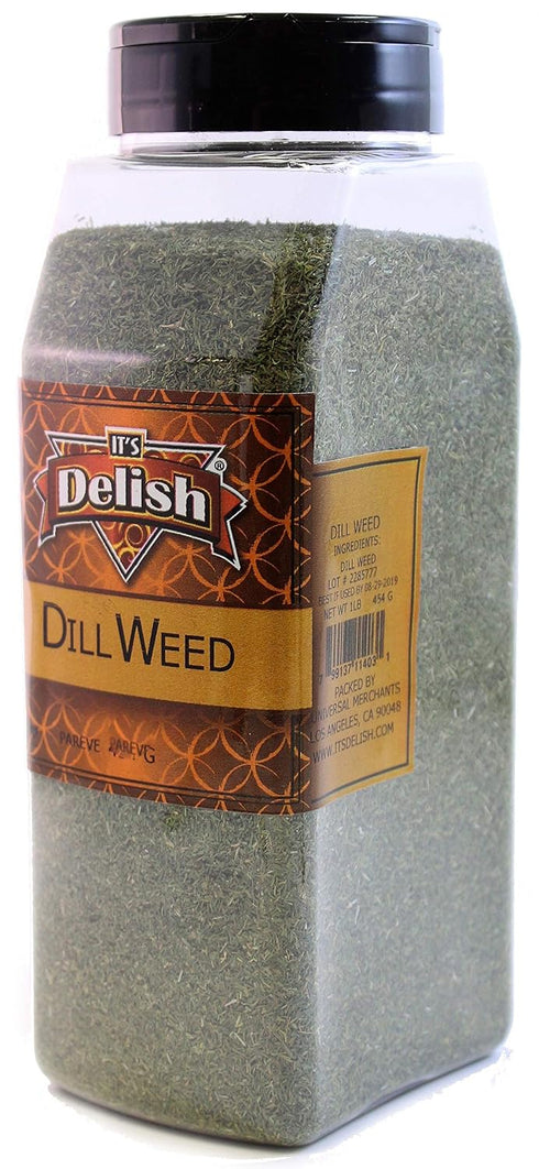6 Oz 100% Dried Dill Weed by Its Delish, Large Jar | Classic Kitchen Spice, Bulk Dry Dill Weed, Season Your Soups