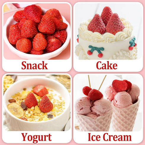 7oz Whole Freeze-Dried Strawberries - Dried Strawberry Snacks, Crispy Dehydrated Fruit Snack for Yogurt, Oatmeal