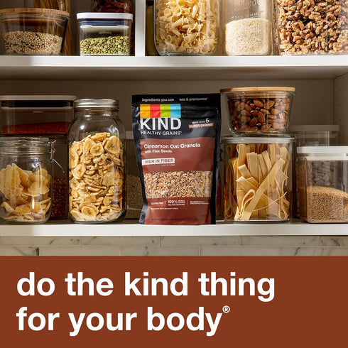 6g 11oz, 1 Count Kind Healthy Grains Granola, Cinnamon Oat Clusters with Flax Seeds, Gluten Free, Healthy Snack Mix