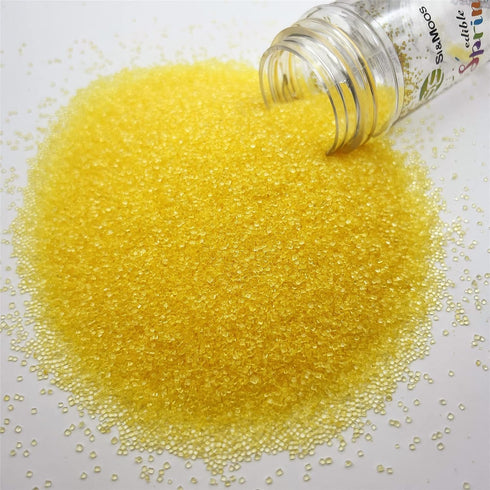 Rimmer 3.5 OZ SE Si&Moos Yellow Sanding Sugar Yellow Edible Sparkling Sprinkles Sanding Sugar Crystals for Cookie