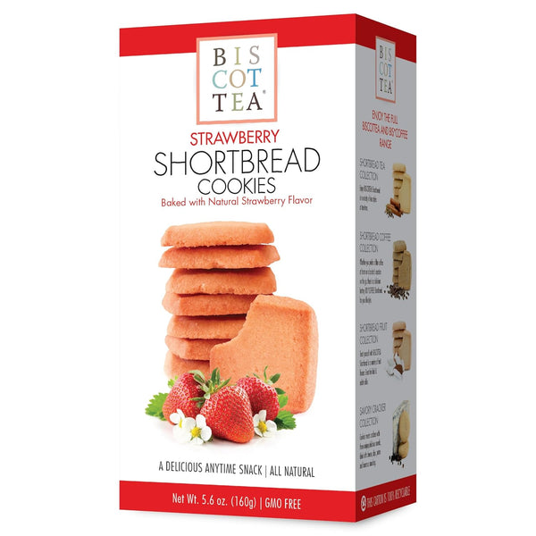 BISCOTTEA Strawberry Shortbread Cookie - 8 Cookies