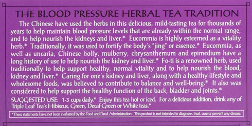 Triple Leaf Tea 1.06 20 Count (Pack 3) Triple Leaf Blood Pressure Tea Bags, Ounce