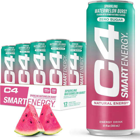 C4 Smart Energy Drink - Sugar Free Performance Fuel & Nootropic Brain