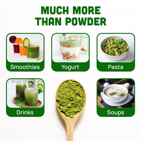 100% Immunity, (20 2.1 oz) Pack 2 Dalahouse Freeze-Dried Spinach Powder, Nutritional Vegetable Supplement, Rich Flavor