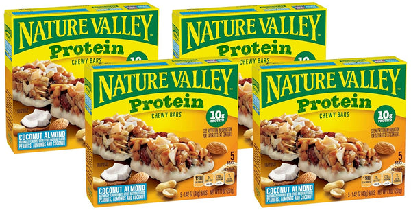 Nature Valley Chewy Granola Bar, Protein, Coconut Almond, 5 Bars, 7.1 OZ