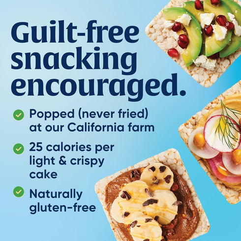 6 Oz Lundberg Organic Thin Stackers, Brown Rice, Lightly Salted, Thin Rice Cakes, Gluten-Free, Vegan, Healthy Snacks