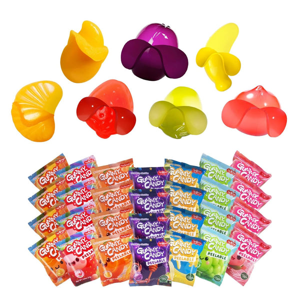 WellSpring Nutrition Wellspring Peelable Gummy Candies Individually Wrapped, 7 Friuts in 28 Variety Packs
