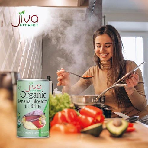 14 (Pack 6) Jiva Organic Banana Blossoms Ounce of - BPA Free, Gluten Free - Delicious Meatless Alternative