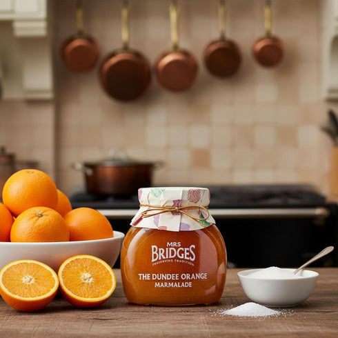 12oz (Pack 4) Mrs Bridges Dundee Orange Marmalade, Made in Scotland, Jar