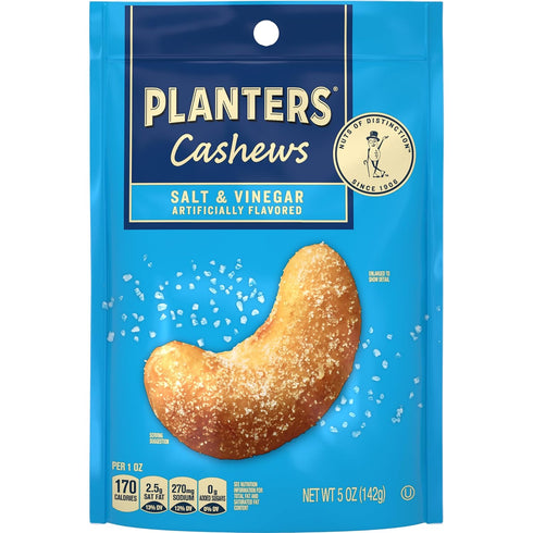 PLANTERS Cashews Salt & Vinegar - Trail Mix Snack Packs - Snacks,