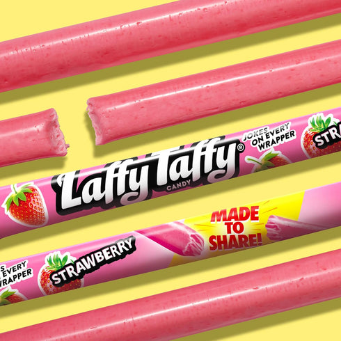 0.81 (Pack 24) Laffy Taffy Rope Candy, Strawberry Flavor, Ounce Ropes