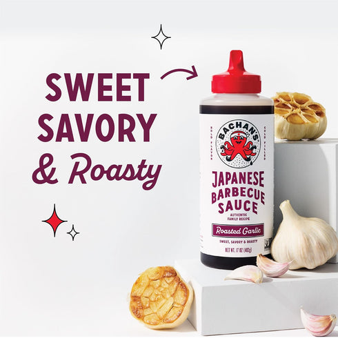 2 Pack 1 1 Bachan's Japanese Barbecue Sauce - Original, Roasted Garlic - BBQ Sauce for Wings, Chicken, Beef, Pork