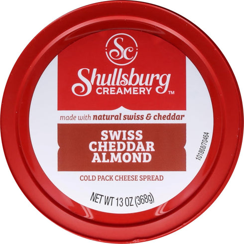 Shullsburg Creamery Pack 13 oz. - Swiss Almond Cold Cheese Spread