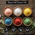 ElaraBerry 6 Pack Pack Ritual Salt Starter Collection with Dispensing Bottles Chalkboard Labels for Ceremony and Spell