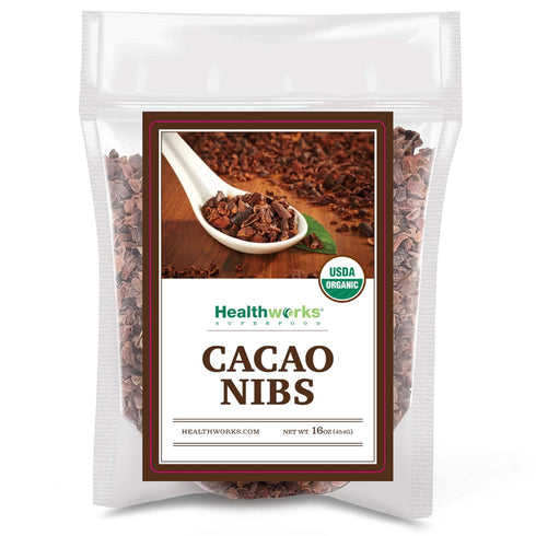 Healthworks Superfoods Cacao Nibs Organic - 16 Oz / 1 Lb -