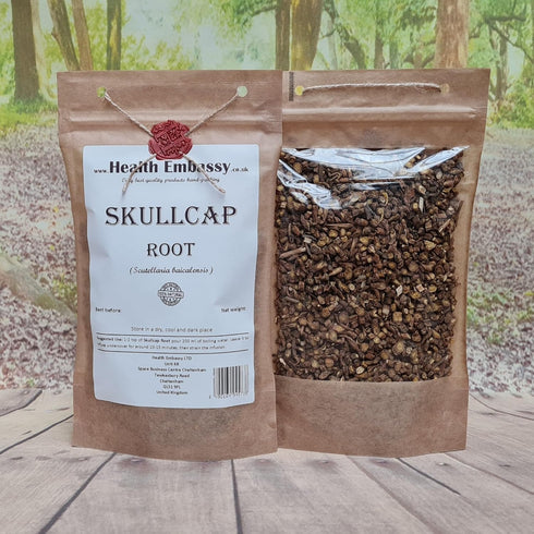 Health Embassy Skullcap Root | Scutellaria baicalensis | Loose Herbal Tea, 50g