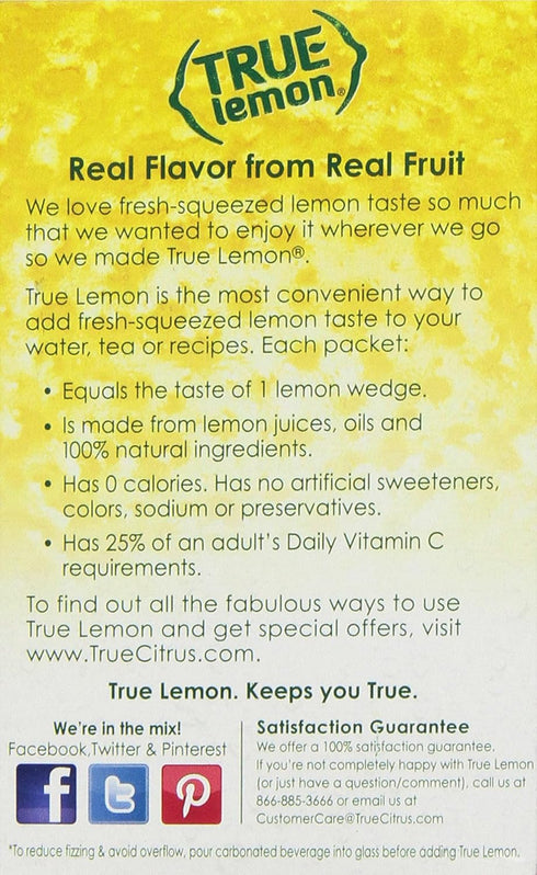 True Citrus True Lemon Crystallized Lemon, 2 Boxes of 32 (64 Packets)