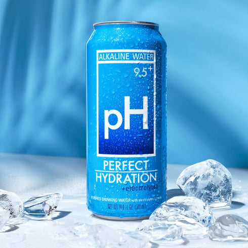 9.5+ 9x 16.9 oz Pack 24 Perfect Hydration ph Alkaline Water, Purified, Electrolyte Minerals for Taste, Made in the USA