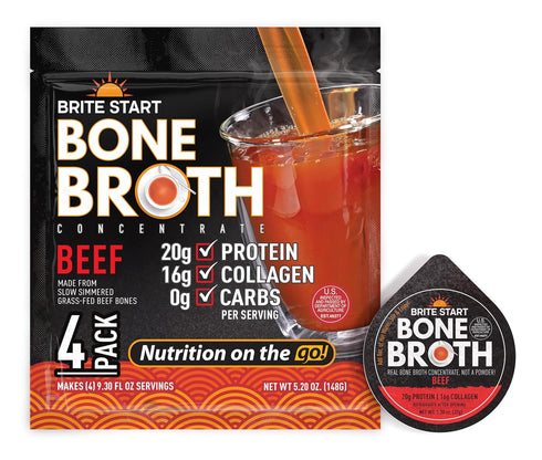 Brite Start Bone Broth - Beef Bone Broth - 4 Count -