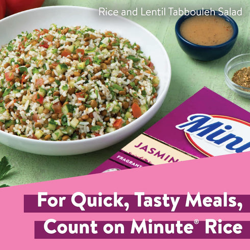 12 (Pack 2) Minute Jasmine Rice, Instant Jasmine Rice for Quick Dinner Meals, Ounce Box