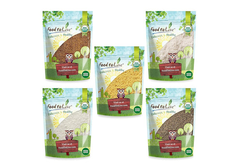 Pack Food to Live - Organic Baking Ingredients in a Gift Box A Variety of Organic Coconut Flour, Chia Flour, Coconut