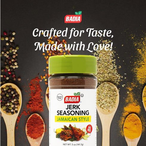 5 oz (Pack 3) Badia Jerk Seasoning Jamaican Style, - Bold Spicy Caribbean Blend, Dry Rub for Grilling Chicken, Pork