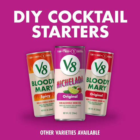 V8 8 oz (24 Pack) Michelada Non-Alcoholic Drink Mix, fl
