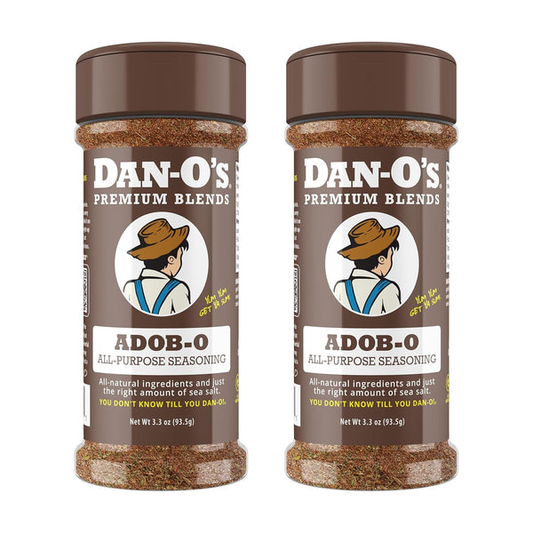 Dan-O's Adob-O Seasoning, 3.3 oz Bottle 2 Pack, All Purpose Seasoning for