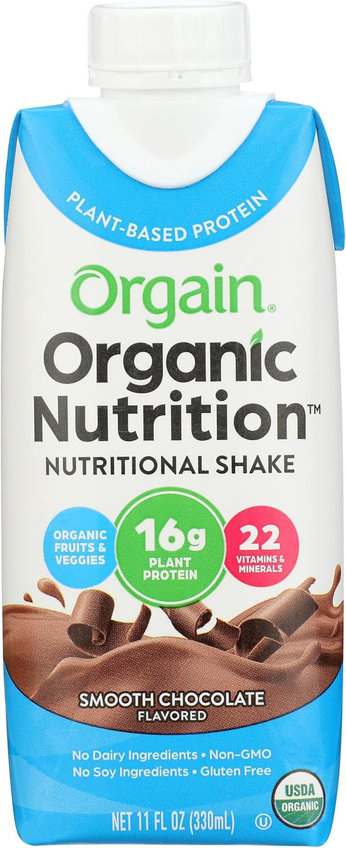 ORGAIN SHAKE SNGLE SMTH CHOC VEG 11OZ