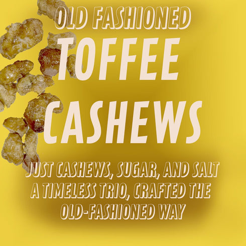 18 Toffee Cashews Ounce Bulk Bag, Sweet Crunchy Candied Roasted Cashews in Resealable Bag
