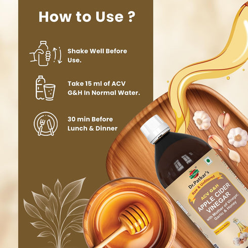 Dr. Patkar's 500 ml Apple Cider Vinegar with Garlic and Honey