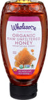 16-Ounce 100% 1 Pack Wholesome Sweeteners Organic Raw Unfiltered Honey Bottle, Pure, Fair Trade Certified, Non GMO