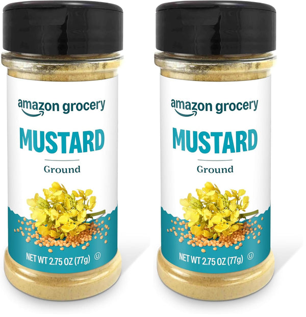 Amazon Grocery, Ground Mustard, 2.75 Oz, Pack of 2 (Previously Happy Belly,