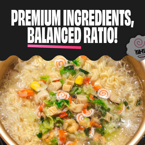 20 Ramen Bae Classic Seafood & Veggie Mix Dried Ramen Toppings - Low Fat, Low Sodium, Dehydrated Ramen Toppers, Add