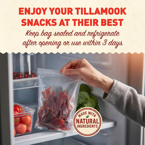 Tillamook Country Smoker Zero Sugar Keto Friendly Beef Jerky, Original, 2.2 Ounce