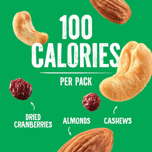 7 (1-Pack) 100-Calorie Packs Emerald Nuts Cashews and Almonds with Dried Cranberries Ct | Individual of Nut Blend