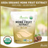 100% 5 OZ Durelife Organic Pure Monk Fruit sweetener, No Erythritol, Monkfruit Extract Powder, USDA organic NON-GMO