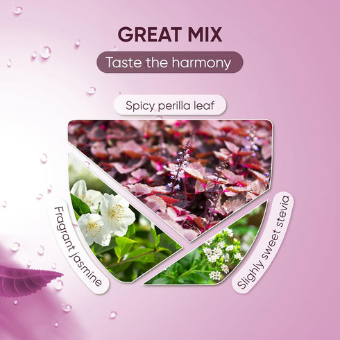 30 Count, 100% NMPT Dried Perilla Tea, Jasmine, Stevia, Hand Pick, Mixed Bags, Organic Herbal Tea, Gluten Free, Dairy