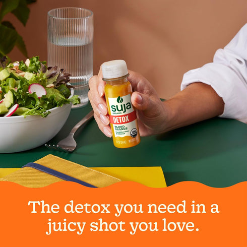 2 oz Suja Organic Detox Blood Orange Shot, Wellness Shot With Dandelion Root and Hibiscus, fl Bottle