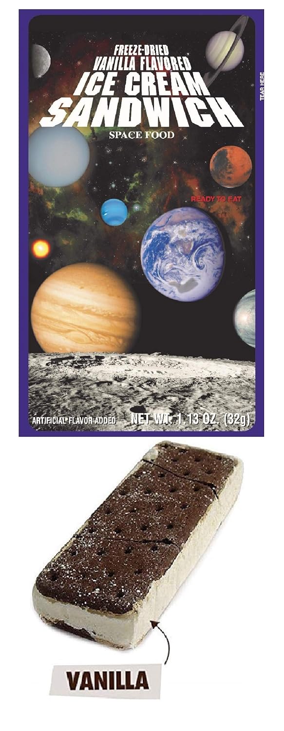 LuvyDuvy Freeze-Dried Vanilla Ice Cream Sandwich, 1 Pack