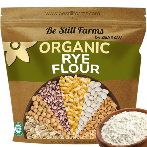 Be Still Farms Organic Rye Flour For Bread Bulk (5.8 lb) -