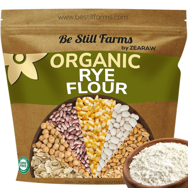 Be Still Farms Organic Rye Flour For Bread Bulk (5.8 lb) -