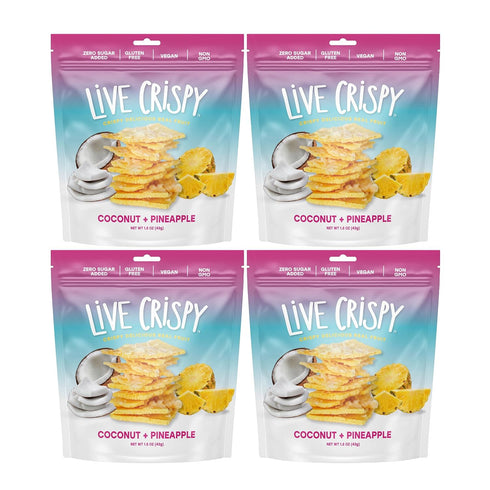 Live Crispy Crunchy Fruit Chips - No Sugar Added, Dried Fruit Snacks For Adults