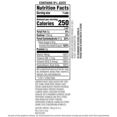 64 Oz Rockstar Punched Energy Drink, Fl Can