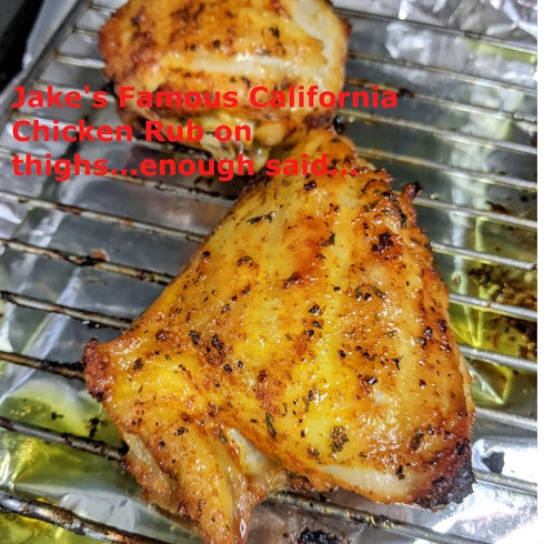 Jake's Famous California Chicken Rub - Gluten Free, MSG Free, Dry Rub, Chicken Seasoning with Turmeric, 5 Oz, Pack of 1